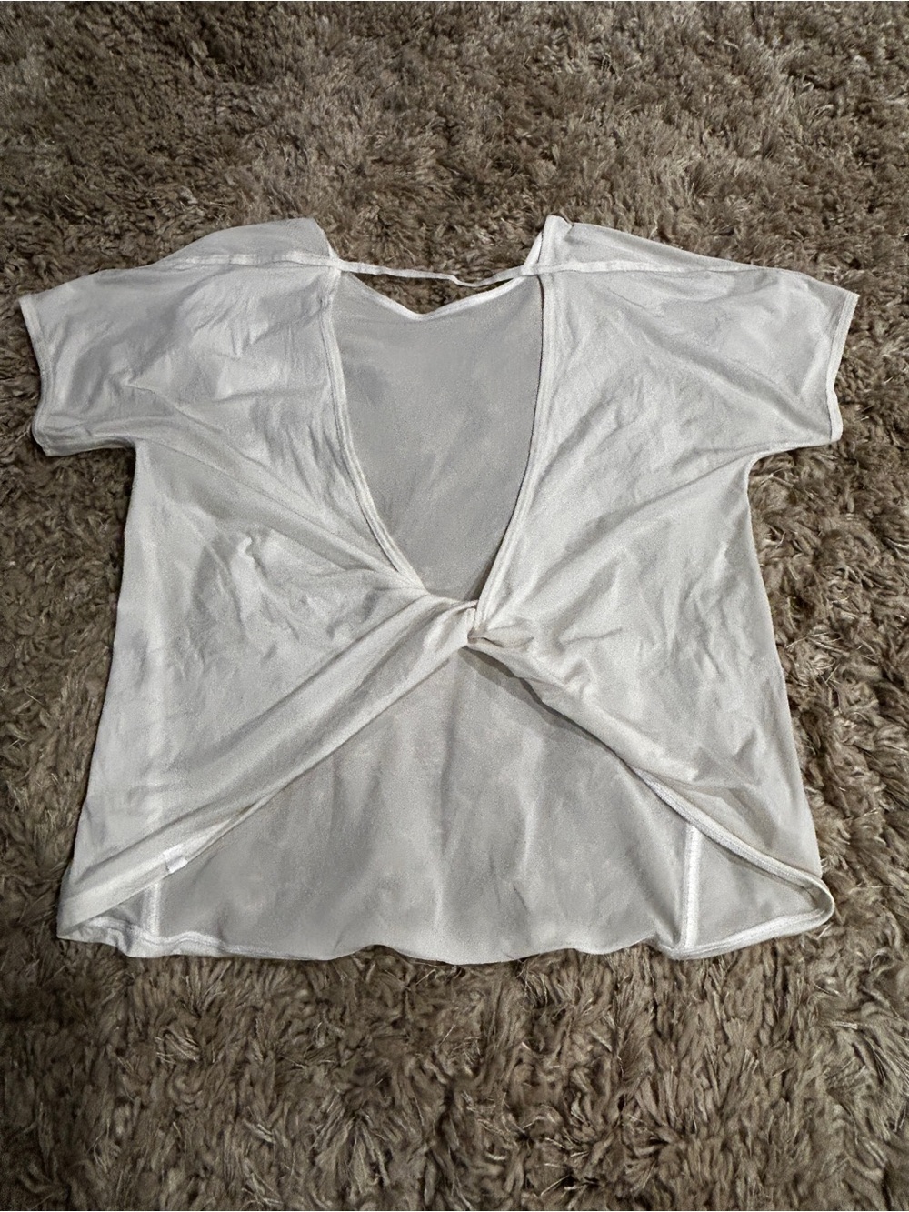 lululemon athletica White Short Sleeve Twist-Back Tee